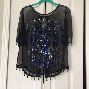Free People sheer blouse.